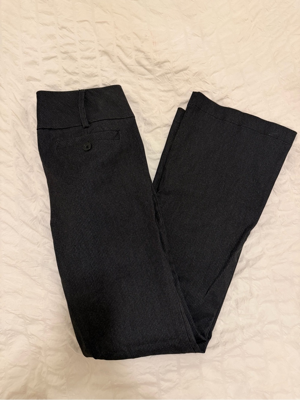 Women's Low Rise Pinstripe Mini Flarw Pants